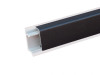Плинтус алюминиевый Прямоугольный КВАДРО-Ч, Черный, 3м.