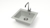 Мойка Модель 35,  480х440х160мм, Светло-Серый Q10  Мрамор
