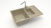 Мойка Модель 210,  755х500х218мм, Песочный Q5  Мрамор