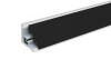 Плинтус алюминиевый Треугольный прямой гладкий ПЛАТО-Ч, Черный, 3м.