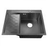 Мойка Premial PR 6350 Eyrie, левая (630*500*220мм, толщ. 3мм), Графит