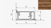 Плинтус КВАДРО Д FS2021 W1  Дуб Бильбао табак  27*13*4200мм