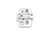 Монтажная планка DTC для петель STYLISH H=0, с эксцентриком и евровинтами (82T02TQ) 0023948