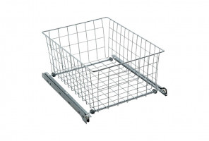 Корзина выкатная сетчатая 335х475х150 серебро SB400/150-SV
