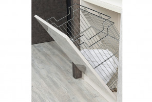 Корзина для белья с креплением на дверцу, 450мм (380*290*500) Starax S-8114-A антрацит