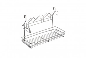 Навеска Полка комбинированная (390х173х265мм) хром, МХ-420