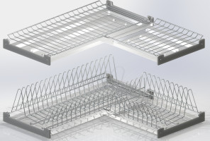 Посудосушитель Евро Угловой 600мм, нерж.