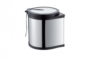 Ведро для мусора Starax 10л, хром (365х300х320) S-2251