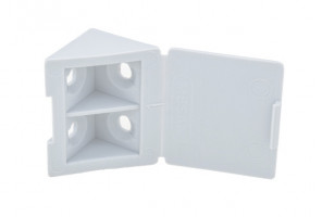 Угол пластиковый MESAN (4 отверстия) белый, 0055-02