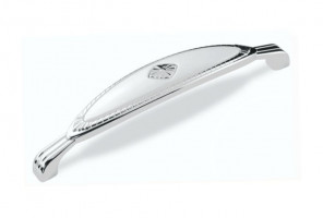 Ручка - скоба FS 138 128 Хром глянцевый/белый (ТЗ) (30шт)