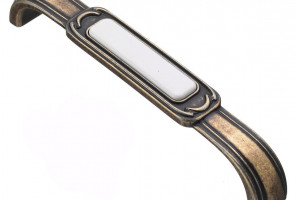 Ручка - скоба FS 139 128 Бронза полированная/белый (ТЗ) (30)