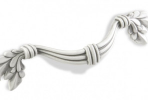 Ручка - скоба FS 180 096 серебро прованс/9003 белый матовый (ТЗ)