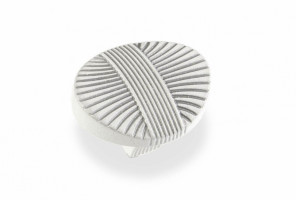 Ручка - грибок FB 023 000 Серебро прованс/9003 белый матовый (ТЗ)