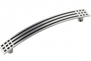 RS003SC/DBL.4/128 сатиновый хромчерный матовый / Графитовый ручка