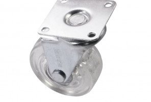 Опора колесная с фланцем, D50мм без тормоза, прозрачное   CS-50