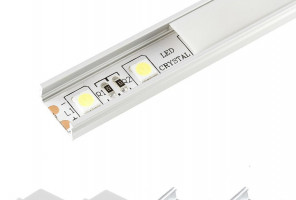 Профиль алюм.для светодиодн.лент 15*6мм, L-2м с матовым экраном, загл. и крепежом LR39-M