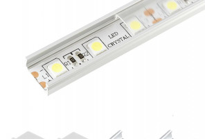 Профиль алюм.для светодиодн.лент 15*6мм, L-2м с прозрачным экраном, загл. и крепежом LR39-Т