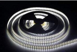 Лента светодиодная 240 диодов/м.п. 3528 хол.белый, двухрядная, 24V,19.2W  IP20 LR6-СW240