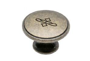 Ручка-кнопка OLBIA, старое золото   GZ-OLBIA-1-04