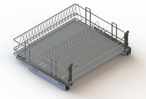 Cargo 900мм Посудосушитель выкатной Квадро, хром