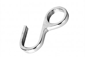 Крючок закрытый для рейлинга d16, хром   S-004.CR