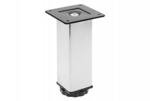 Ножка квадратная 40х40, хром, 100мм с регулировкой   NM-SQ40ADJ-100