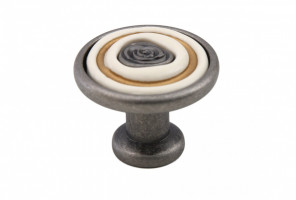 RC108BAZ.4/W Черненый старинный цинк/Кремовый Ручка MARTA