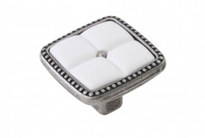 RC112BAZ.4/W Черненый старинный цинк/Белый Ручка BELLE