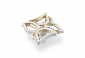 Ручка - грибок FB 059 000 Золото прованс/1013 жемчужно-белый матовый (ТЗ) (50 шт.)