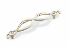 Ручка - скоба FS 188128 золото прованс/1013 жемчужно-белый матовый
