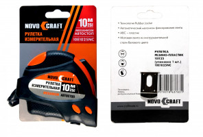 Рулетка 10Е 10м*25мм, self-stop, abs, CO-molded, лента белая