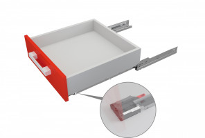 Направляющие скрыт. монт. В-Slide DB8881Zn/350 полного выдв. с доводчиком