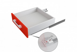 Направляющие скрыт. монт. В-Slide DB8882Zn/450 частичного выдв. с доводчиком