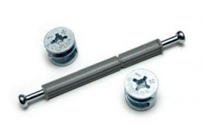 Эксцентриковая стяжка B-FIX 50 + дюбель двойной, ST01/50/6/Zn/01   БОЯРД