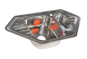 Мойка Угловая Premial PL 9550C-P, (950x500х180мм, толщ.0,8мм) , Глянец