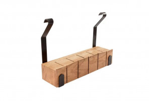 Держатель для ножей, черный/дуб LANDSBY