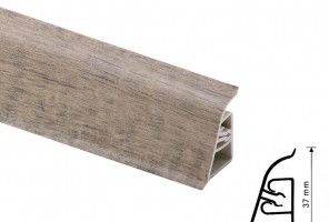 Thermoplast CEZAR BL44 - Плинтус - 1150 (4,2)   Дуб аутентик серый 37*24*4200 (BL44-069)