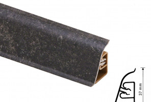 Thermoplast CEZAR BL44 - Плинтус - 028 (4,2)   Гранит верчелли антрацит 37*24*4200 (BL44-105)