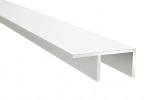 Планка угловая F-образная 10 мм, L=0,6м (Для мебельного щита) Серебро Крокос