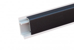 Плинтус алюминиевый Прямоугольный КВАДРО-Ч, Черный, 3м.