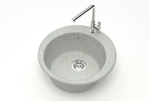 Мойка Модель 30, Круглая D475мм, Светло-Серый Q10  Мрамор
