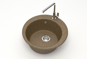 Мойка Модель 30, Круглая D475мм, Терракот Q9  Мрамор