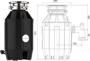 Измельчитель пищевых отходов бытовой BoneCrusher 910   (BC910-AS)