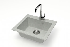 Мойка Модель 35,  480х440х160мм, Светло-Серый Q10  Мрамор