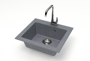 Мойка Модель 35,  480х440х160мм, Темно-Серый Q8  Мрамор