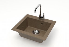 Мойка Модель 35,  480х440х160мм, Терракот Q9  Мрамор