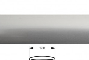 Профиль накладной С16мм L2,8м жесткий Титан