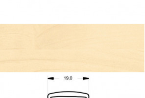 Профиль накладной С16мм L2,8м жесткий Береза