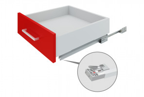 Направляющие скрыт. монт. В-Slide DB7772Zn/500 частичного выдв. с доводчиком, пласт. роликами