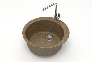 Мойка Модель 5, Круглая D495мм, Терракот Q9  Мрамор